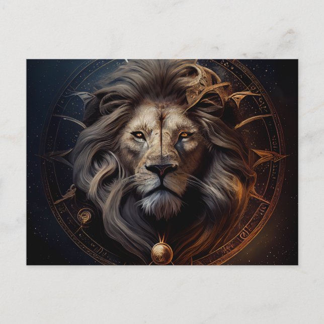 Lion Zodiac Postcards (Front)