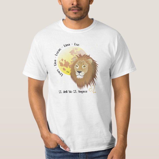 lion - zodiac sign T-shirt (Front)
