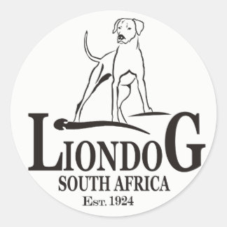 Liondog / Rhodesian Ridgeback Classic Round Sticker