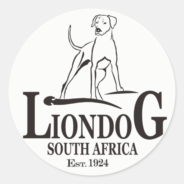 Liondog / Rhodesian Ridgeback Classic Round Sticker (Front)