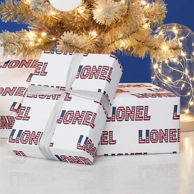 Lionel First Name USA US Gift Paper (Holidays)