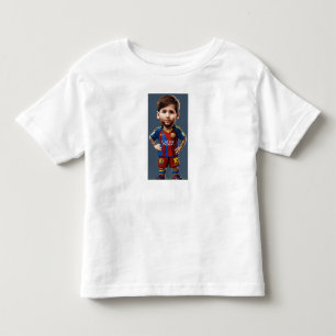 Lionel Messi cute baby cartoon realist big eyes Toddler T-Shirt
