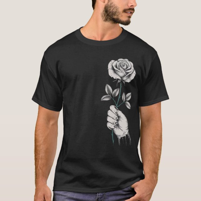 👕🌹Lioness And Rose Dark T-Shirt  (Front)