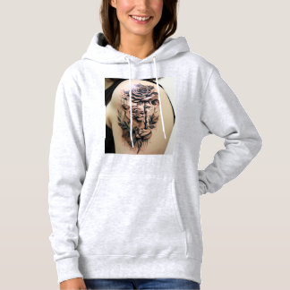 Lioness and Rose Tattoo T-Shirt Design Hoodie