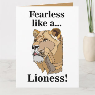 Lioness Animal Fearless Card