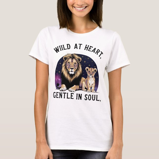 "Lioness & Cub – Wild Motherhood Art" T-Shirt (Front)