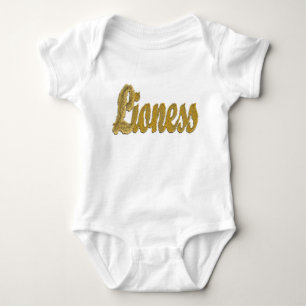 Lioness - Furry Text Baby Bodysuit