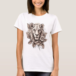 Lioness Ink: Where Nature's Majesty Meets Artistry T-Shirt