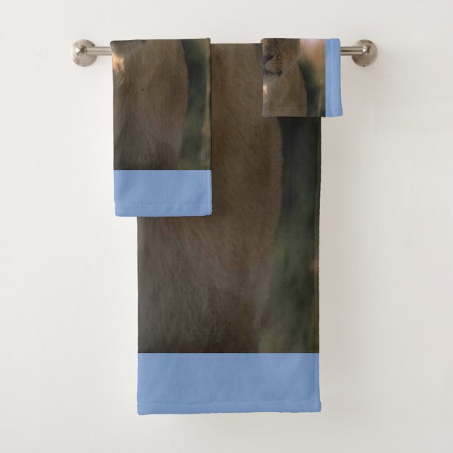 Lioness Lovers Jungle Bath Towel Set (Insitu)