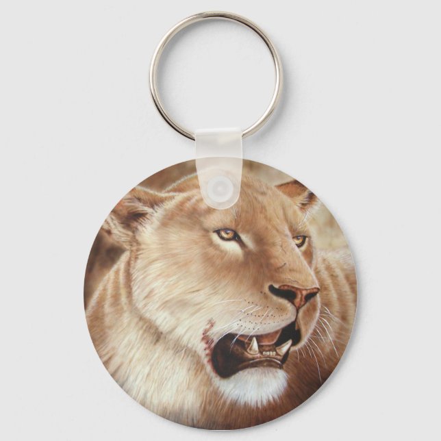 Lioness on her Kill Key Ring (Front)