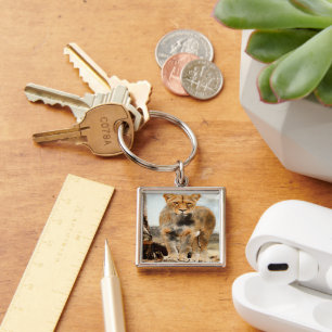 Lioness portrait key ring