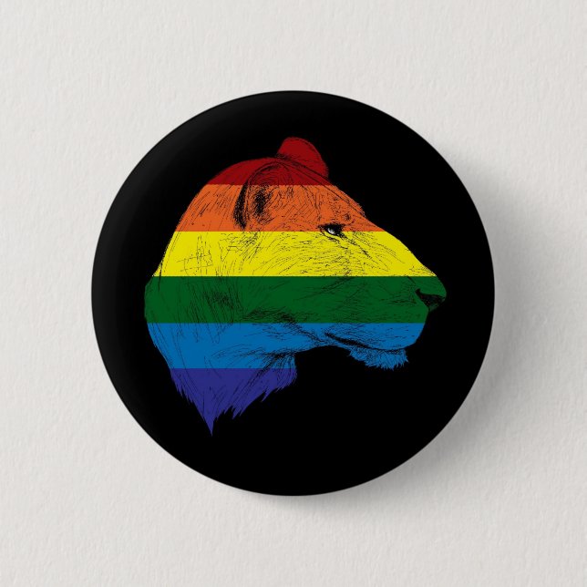 Lioness Pride 6 Cm Round Badge (Front)