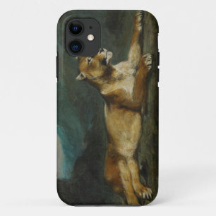Lioness reclining, c.1855 (oil on panel) iPhone 11 case