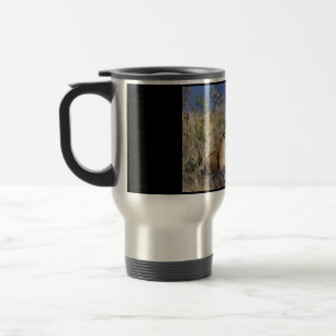 Lioness resting travel mug