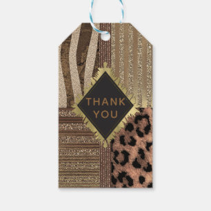 Lioness Safari Chic Jungle Glam Modern Favour Gift Tags