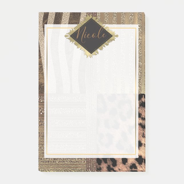 Lioness Safari Chic Jungle Glam Modern Trendy Post-it Notes (Front)
