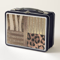 Lioness Safari Chic Jungle Gold Modern Sparkle