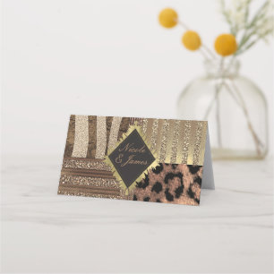 Lioness Safari Jungle Glam Modern Table Number Place Card