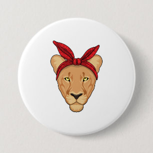 Lioness with Bandana 7.5 Cm Round Badge