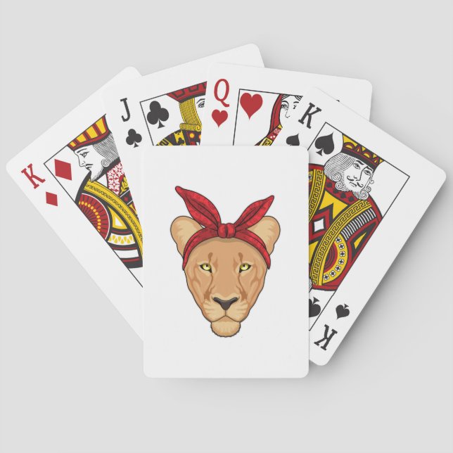 Lioness with Bandana Playing Cards (Back)