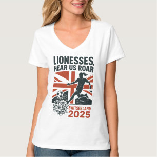  Lionesses, Hear Us Roar – English Women's Soccer T-Shirt