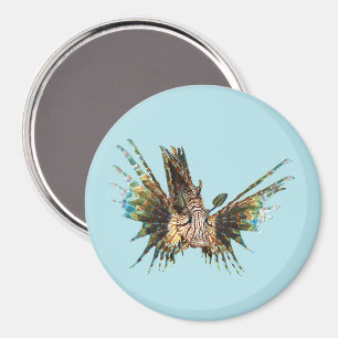 Lionfish - Abstract Design - Cut out of a photo Magnet
