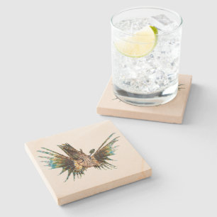 Lionfish - Abstract Design - Cut out of a photo Stone Coaster
