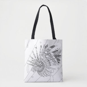 Lionfish Adult Colouring Full Tote Bag
