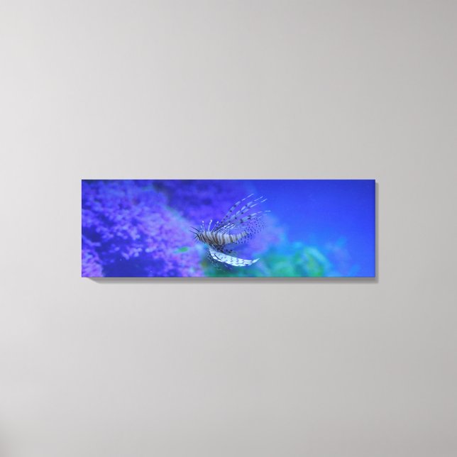 Lionfish Aquarium Fish Purple Pterois Zebrafish Canvas Print (Front)