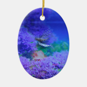 Lionfish Aquarium Fish Purple Pterois Zebrafish Ceramic Tree Decoration