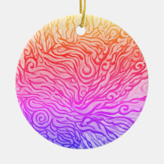 Lionfish Ceramic Ornament - art by NessieYaraArts