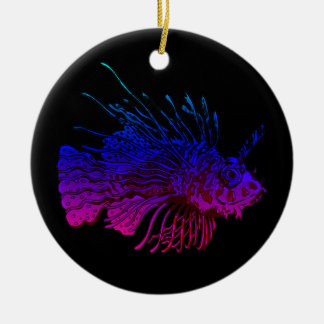 Lionfish Colourful Lion Fish Lover Sea Rock Diver Ceramic Tree Decoration