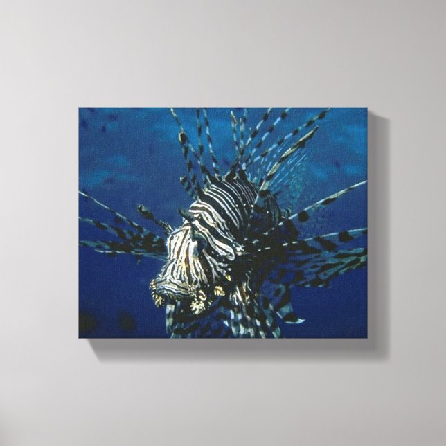 Lionfish in the Ocean Canvas Print (Front)