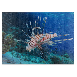 Lionfish or Pterois Miles, Ocean Reef Fish Cutting Board