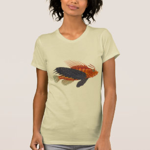 Lionfish - Pterois - Lion Fish Antique Engraving T-Shirt