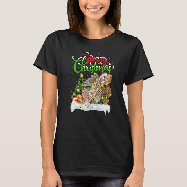 Lionfish  Xmas Decorations Santa Lionfish Christma T-Shirt (Front)