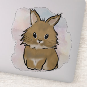 Lionhead bunny watercolor