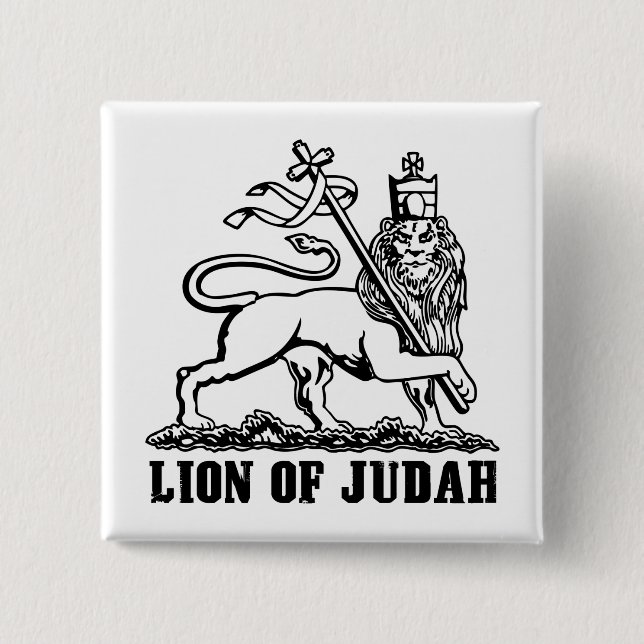 lionofjuda 15 cm square badge (Front)
