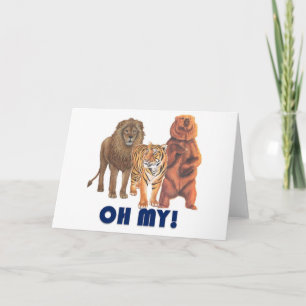 Lions and Tigers and Bears Oh My! Card