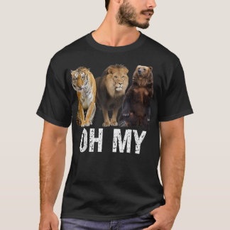 Lions and Tigers and Bears Oh My Sitting Together  T-Shirt
