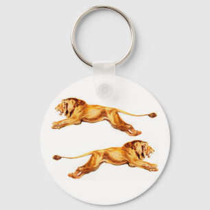 lions at cross purposes key ring