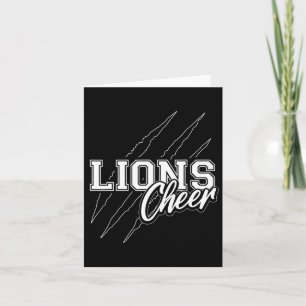 Lions Cheer Back To School Cheerleading Team Spiri Card
