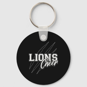 Lions Cheer Back To School Cheerleading Team Spiri Key Ring