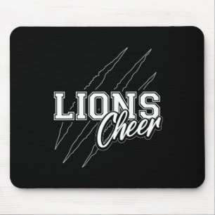 Lions Cheer Back To School Cheerleading Team Spiri Mouse Mat