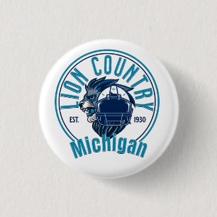 Lions country 3 cm round badge