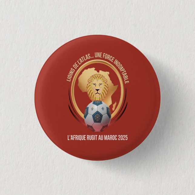 Lions de l’Atlas 3 Cm Round Badge (Front)