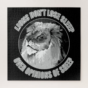 Lions Don't Lose Sleep Over Opinions Of Sheep Jigsaw Puzzle