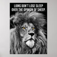 Lions Don't Lose Sleep Over Opinions Of Sheep