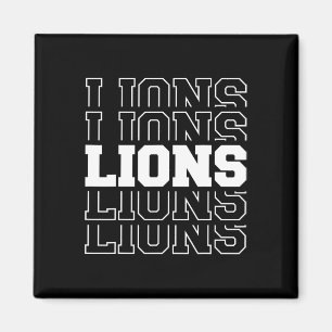 Lions Football Spirit School Mascot Game Day Teach Magnet
