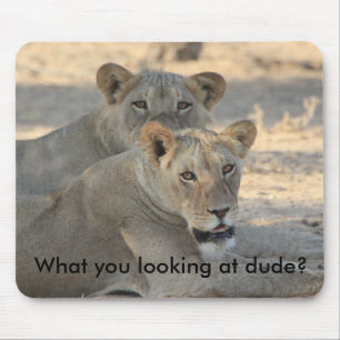 Lions funny mouse mat